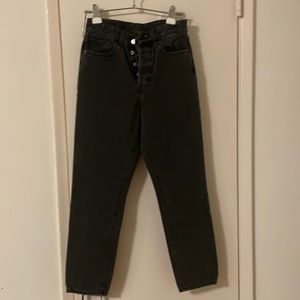 H&M Black Straight Leg Jeans for Women